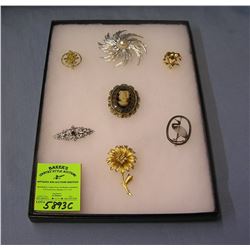 Collection of quality costume jewelry pins