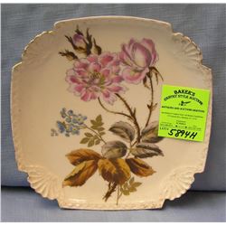 Great early floral decorated plate