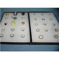 Large collection of costume jewelry rings
