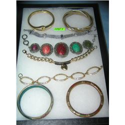 Collection of quality costume jewelry bracelets