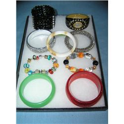 Group of quality costume jewelry bracelets