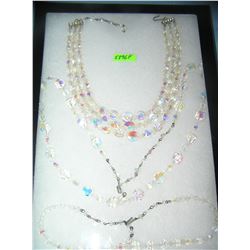 Collection of 3 Aurora Borealis quality necklaces