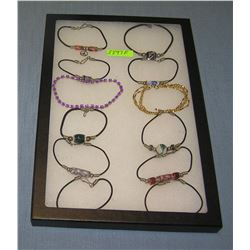Collection of costume jewelry bracelets