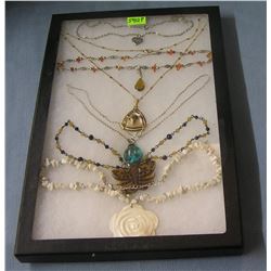 Group of vintage costume jewelry necklaces