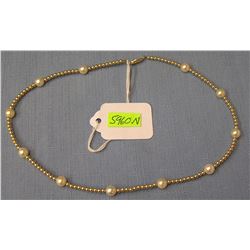 14 kt gold and pearl necklace ¼ ounce