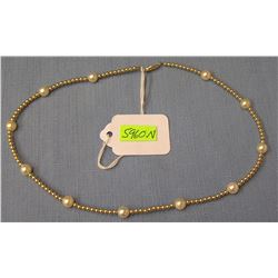 14 kt gold and pearl necklace ¼ ounce