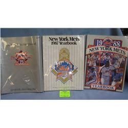 Group of vintage NY Mets yearbooks