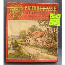 Vintage Gold Seal picture puzzle set with original box