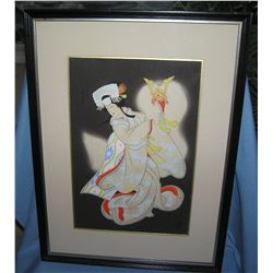 Oriental wood block print by Sadanobu Hasegawa