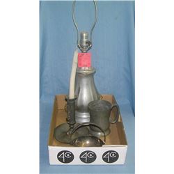 Box of early metal ware