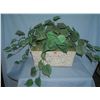 Image 1 : Large artificial plant in decorative tin flower pot