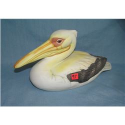 Hand painted porcelain pelican