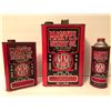 Image 1 : GR OF 3, MARVEL MYSTERY OIL TINS - 2 SM ARE FULL