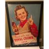 Image 1 : 1950 ROYAL CROWN COLA FRAMED CARDBOARD SIGN