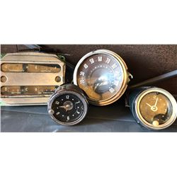 GR OF 4, VINTAGE CAR GAUGES