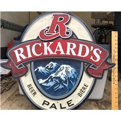 RICKARD'S PALE ALE FOAM MOLD SIGN
