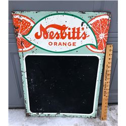 1963 NESBITT'S BLACKBOARD TIN SIGN - BARKER - CANADA