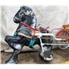 Image 2 : 1940'S MOBO PRESSED TIN RIDING HORSE AND SULKY