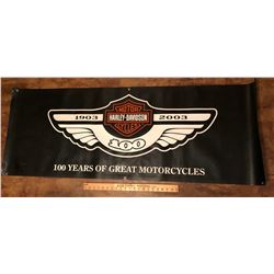 1903 - 2003 HARLEY - DAVIDSON VINYL BANNER