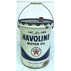 1964 TEXACO HAVOLINE MOTOR OIL PAIL