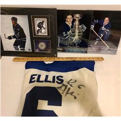 GR OF 4, AUTOGRAPHED MAPLE LEAFS MEMOBILIA