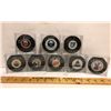 Image 1 : GR OF 8, SIGNED NHL PUCKS - AS NEW