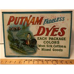 PUTNAM DYES TIN DISPLAY CASE