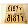 Image 1 : PAIR OF 1954 ONTARIO LICENCE PLATES