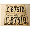 Image 1 : PAIR OF 1958 ONTARIO LICENCE PLATES