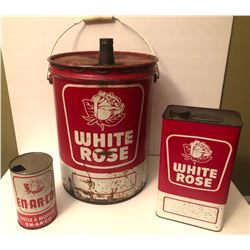 GR OF 3, WHITE ROSE CANS