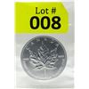 Image 1 : 1 Oz 2006 Canada Maple Leaf .9999 Fine Silver Coin