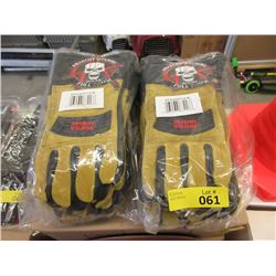 12 New Pairs of Leather Welding Gloves - Size M