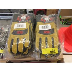 12 New Pairs of Leather Welding Gloves - Size M