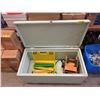 Image 1 : Wooden Toolbox with Drill Bits Blower & More