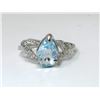 Image 1 : Blue Topaz & Diamond Ring Set in Sterling Silver