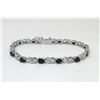 Image 1 : 7.8 CT Blue Sapphire & Diamond Figure 8 Bracelet