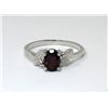 Image 1 : Ladies Garnet & Diamond Sweetheart Ring