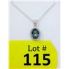 Image 1 : Mystic Topaz & Diamond Sterling Silver  Pendant