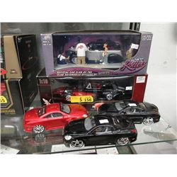 4 Jada & 1 Chevrolet Die Cast Scale Model Cars