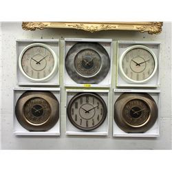 6 New 18" and 20" Wall Clocks