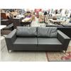 Image 1 : New European Grey Leather Sofa by SofaLab