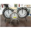 Image 1 : 3 New Free Standing Metal Clocks