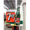 Image 1 : Double Sided Porcelain 7-Up Sign - 18" x 16"