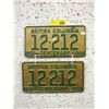 Image 1 : Pair of Rare 1958 BC Centenary License Plates