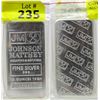 Image 1 : 10 Oz Johnson Matthey .999 Silver Bar