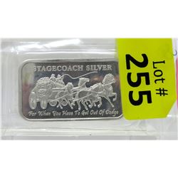 1 Oz Stagecoach .999 Silver Art Bar