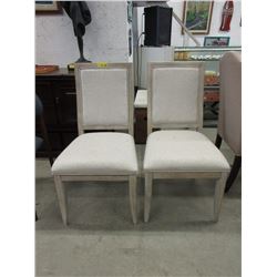 2 New Stylus Dining Chairs with Upholstered Seats