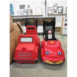 2 Children's Car Shopping Carts