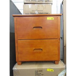 2 New Brown 2 Drawer Wood Nightstand