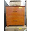 Image 1 : 2 New Brown 2 Drawer Wood Nightstand